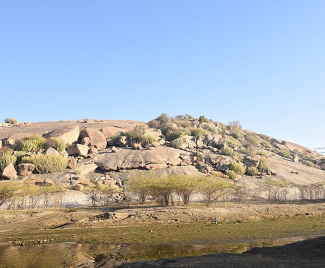 Granite hills of Jawai at golden hour